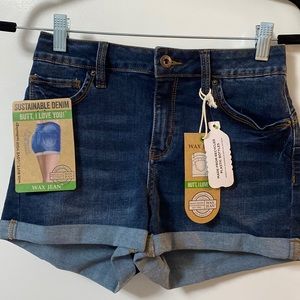 New Wax Jeans Butt I Love You High Waisted Denim Shorts - Small